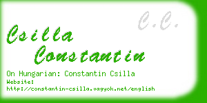 csilla constantin business card